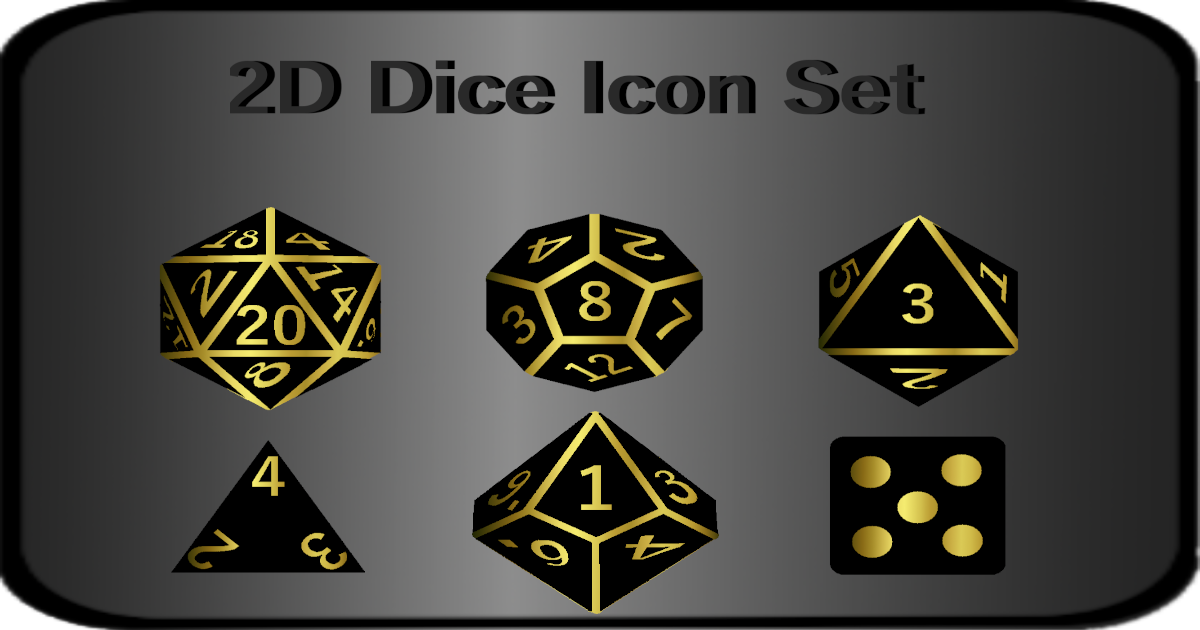 2D Dice Icon Set 2D Icons Unity Asset Store
