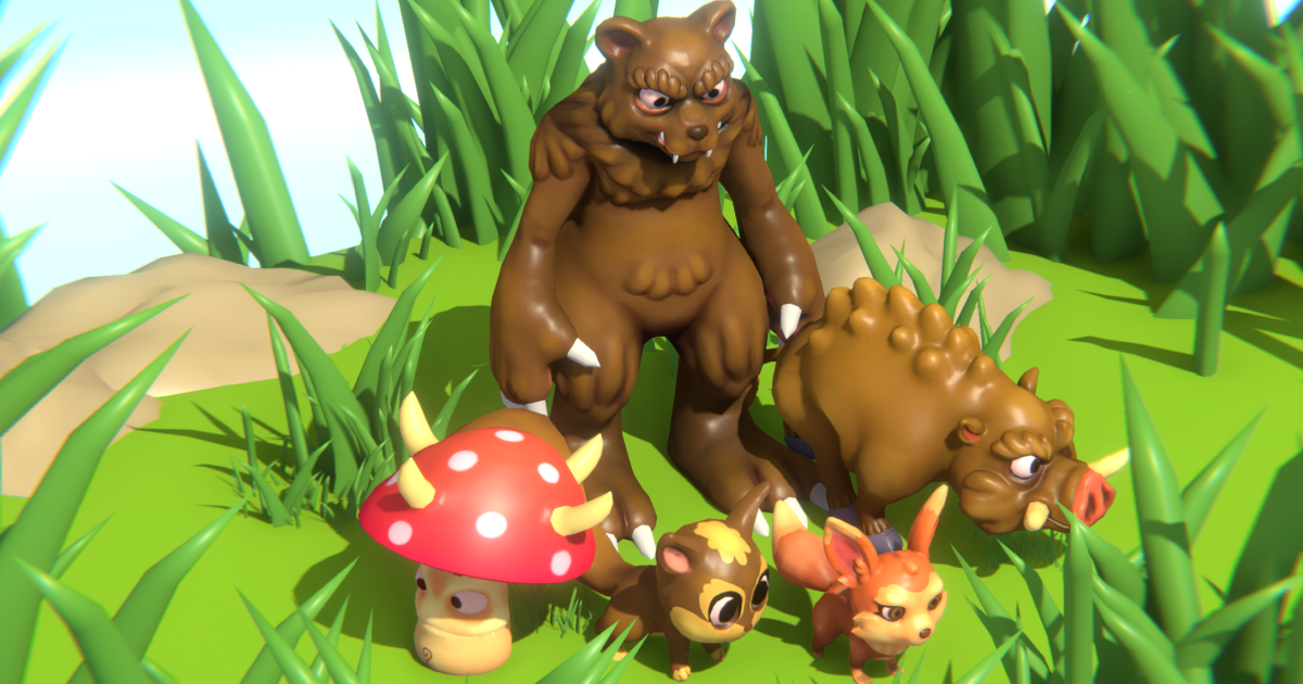 Monster Bundle 2 - Casual Fantasy | 3D Creatures | Unity Asset Store
