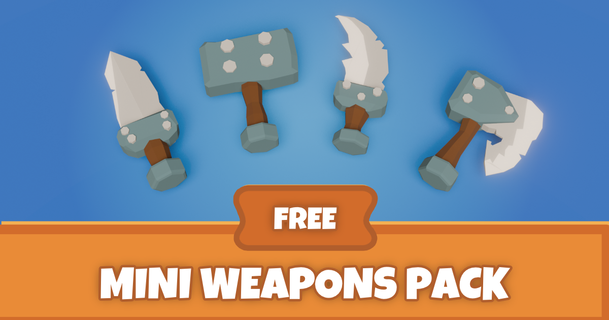 ⭐Mini Weapons Pack - FREE | 3D Weapons | Unity Asset Store