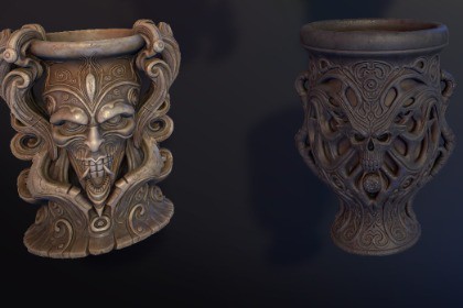 6 Dark Fantasy Goblets / Chalice