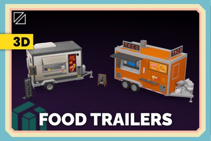 Food Trailers - PolyPack - Low Poly Assets
