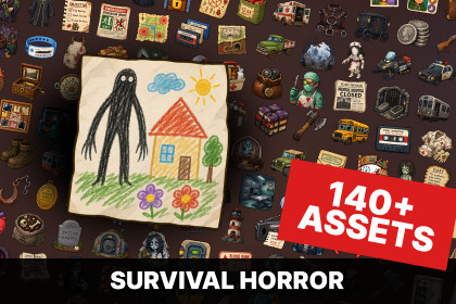 Horror Survival Haunted Hospital Occult Investigation Icons Pack