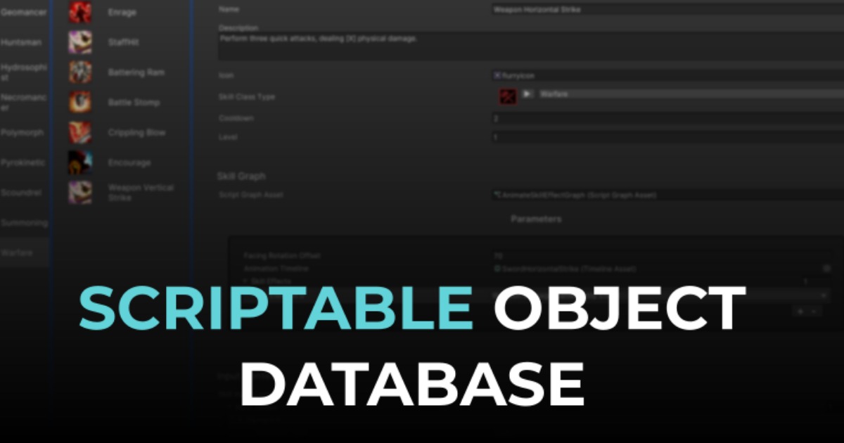 Scriptable Object Database | Utilities Tools | Unity Asset Store