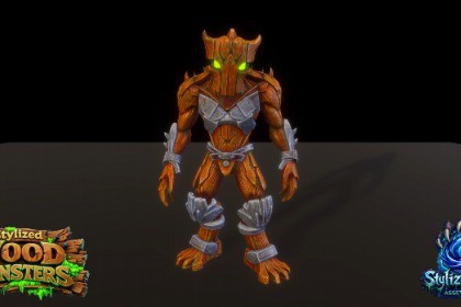 Stylized Wood Monster Pack 2 – Sentinel Variant (Animated, LOD, Skins)