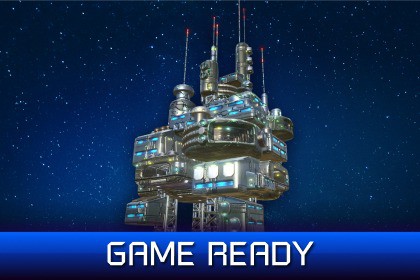 3D sci-fi ground station exterior #03