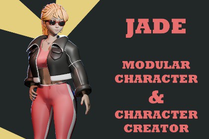 Jade Stylized Modular Female Character Creator