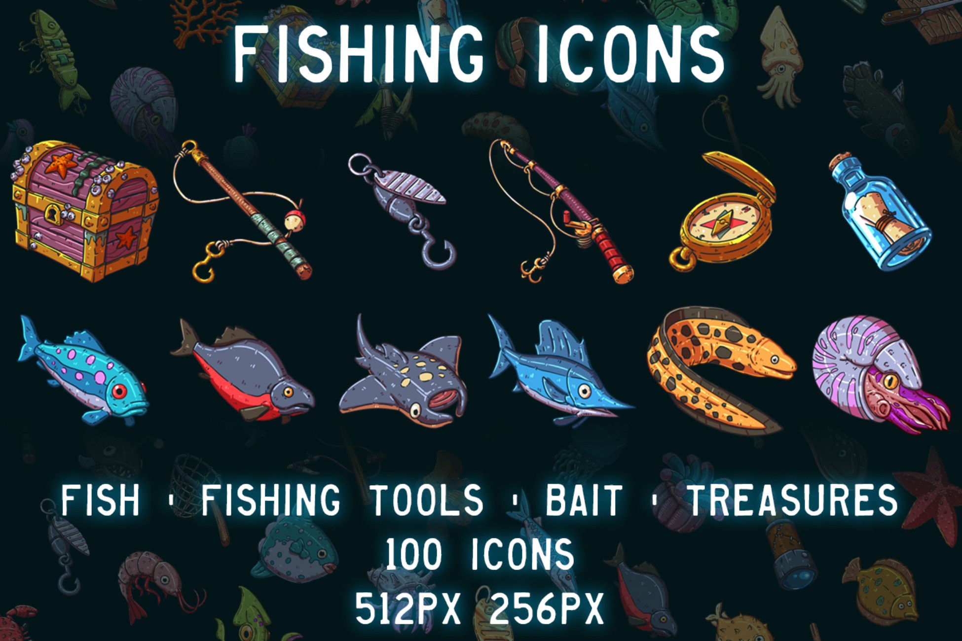 Fishing Game Kit | 2D Icons | Unity Asset Store