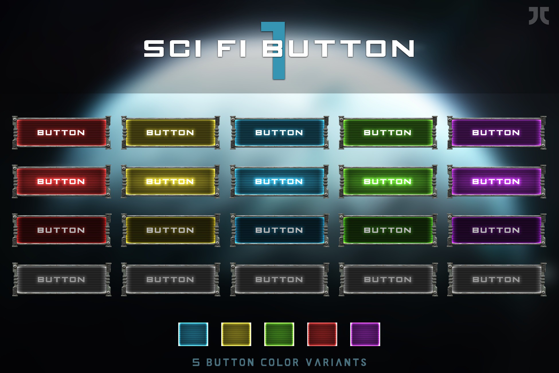 2D Sci-Fi Button 1 | 2D Icons | Unity Asset Store