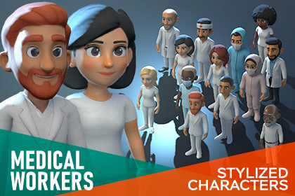 Medical workers - stylized characters
