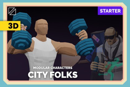 City Folks - PolyMate - Low Poly Modular Character