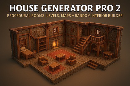 House Generator Pro 2 – Procedural Rooms, Levels, Maps + Random Interior Builder
