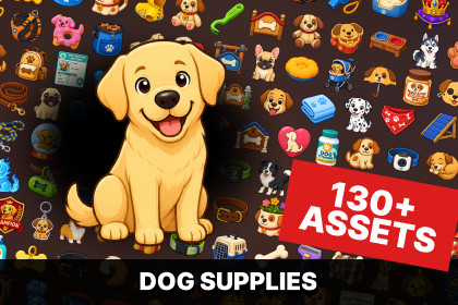 Dog Care Pet Supplies Training Veterinary Icons Pack