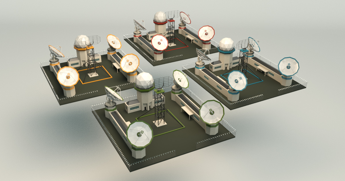 Low Poly Radar Station | 3D Industrial | Unity Asset Store