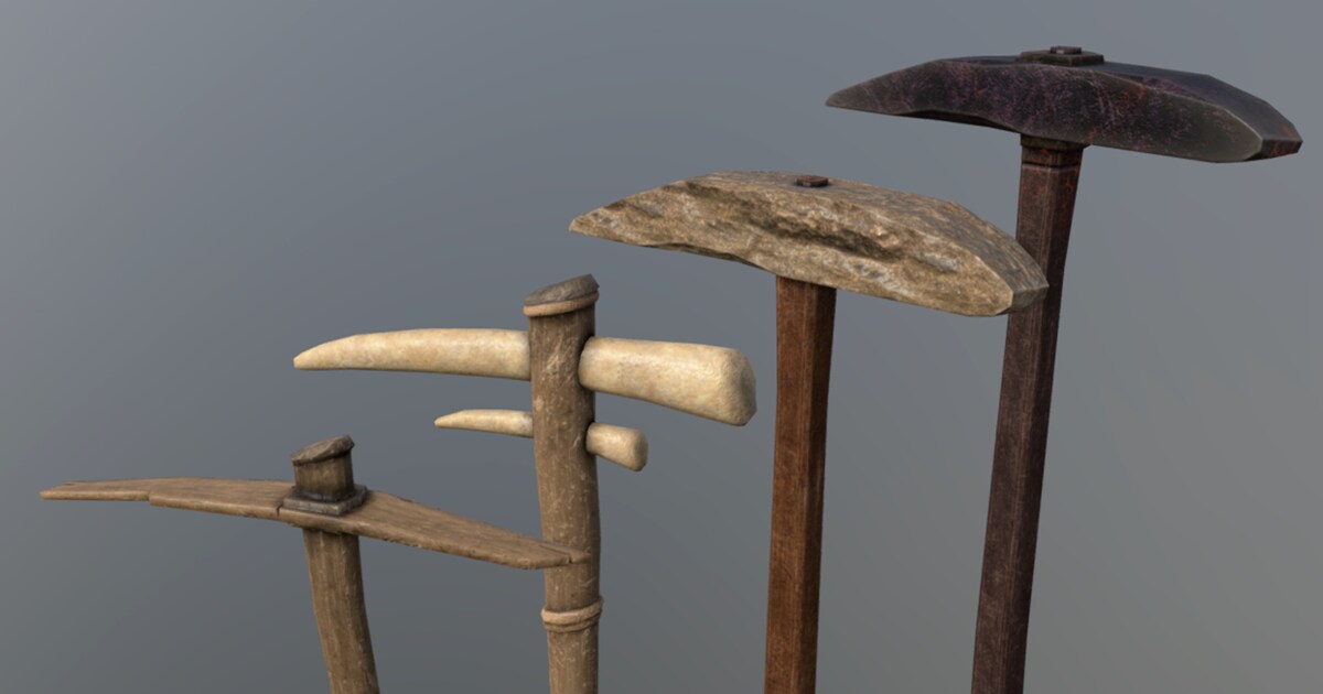 First Pickaxe Pickaxes PBR - Primitives | 3D Tools | Unity Asset Store