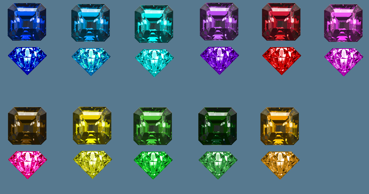 2d Free PixelArt Realistic Crystals Pack | 2D Textures & Materials ...