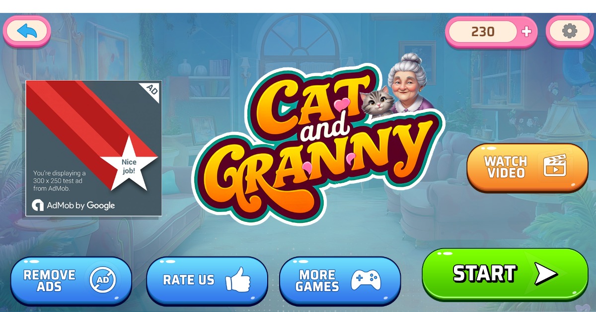 Cat Simulator Game UI Kit Kitty & Granny HUD, Menus, Buttons GUI Pack ...