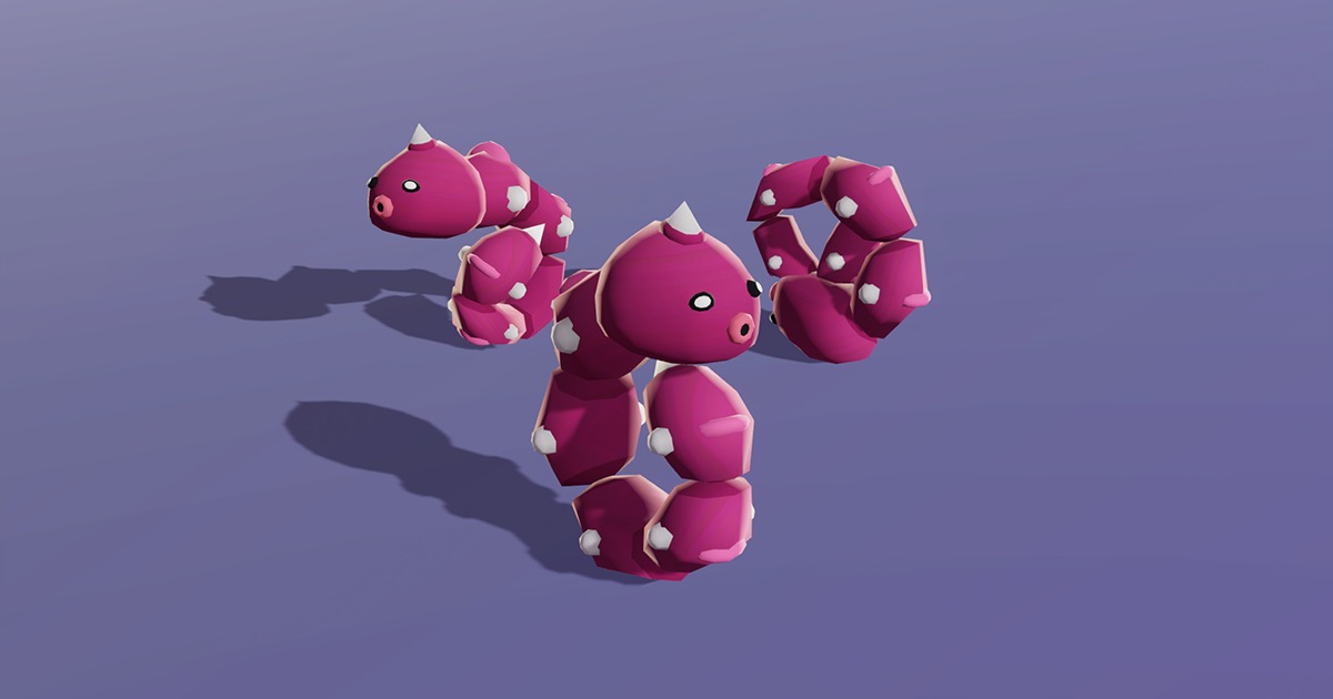 Worm Stink Cute Series | 3D Creatures | Unity Asset Store