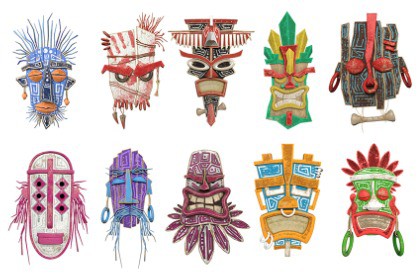 Tribal Masks Collection - with 110 Texture Variations