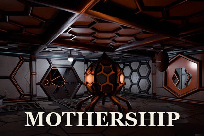 MOTHERSHIP - Stylized Crashed Alien Ship (Modular Sci-Fi Horror Environment)