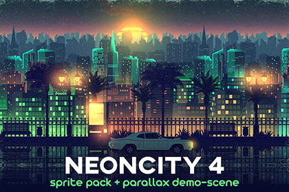 NeonCity 4 / 2D Parallax