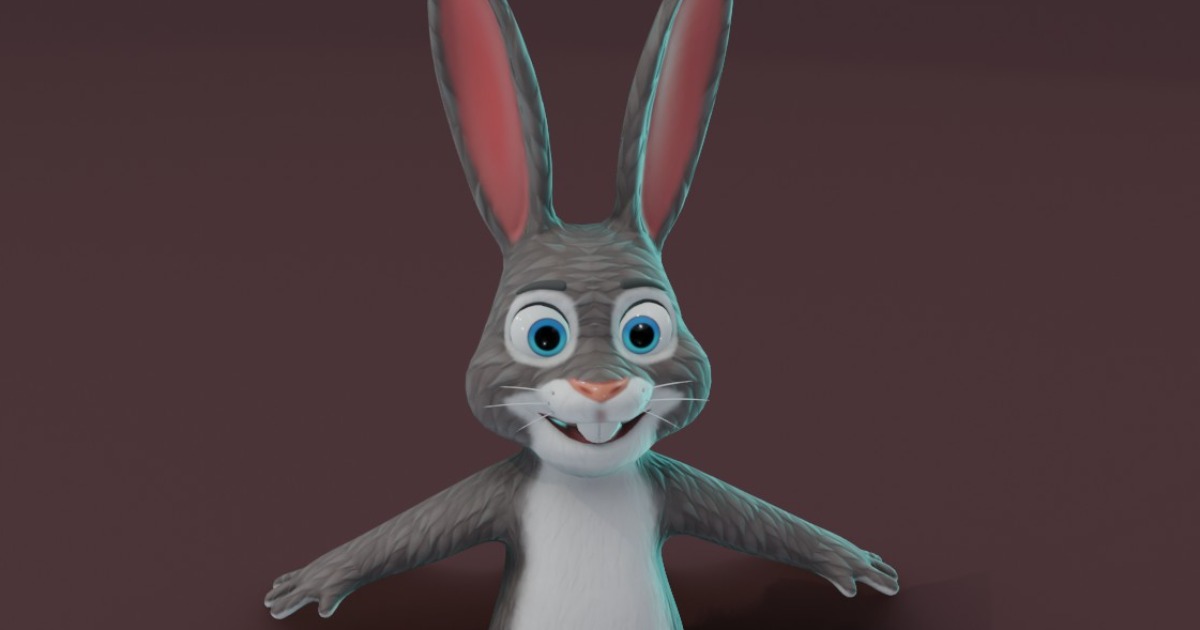 Stylized Rabbit Animated 3D Model (Low-Poly, Game-Ready, Animated ...