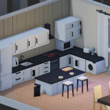 Low Poly Kitchen - Modular Assets