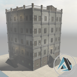 Realistic Modern Modular Building 1 Asset Package