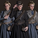 Western Character Louise - Antagonist Citizen Widow Gunner Wild West Woman