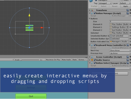 Interactive Menu Controller | GUI Tools | Unity Asset Store