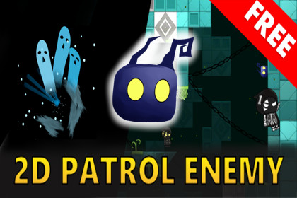 Free 2D Enemy Patrol AI – Animated Platformer Patrol System with VFX & Sound