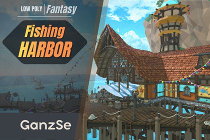 GanzSe Fishing Harbor - Stylized Low Poly Environment