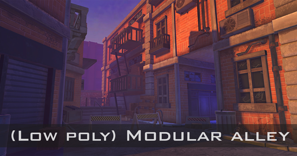 Urban Stylized Modular Alley Pack | 3D Urban | Unity Asset Store