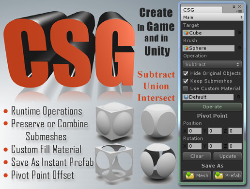 CSG | Modeling | Unity Asset Store