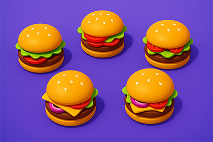 FREE Cartoon Burger Pack