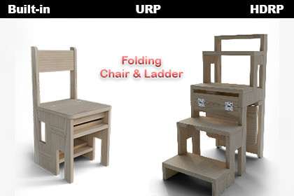 Folding Ladder Chair 2 in 1 3d Model