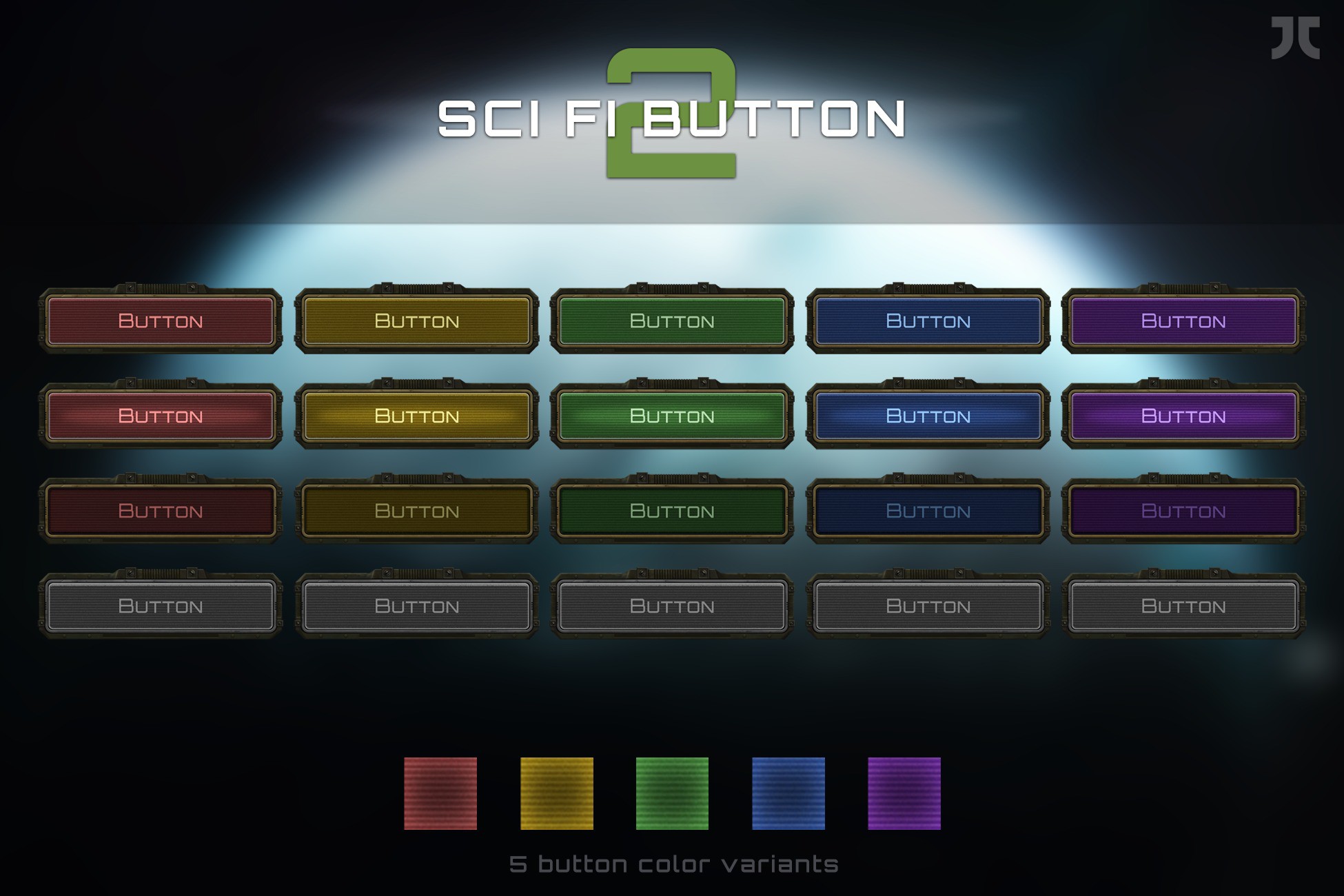 2D Sci-Fi Button 2 | 2D Icons | Unity Asset Store