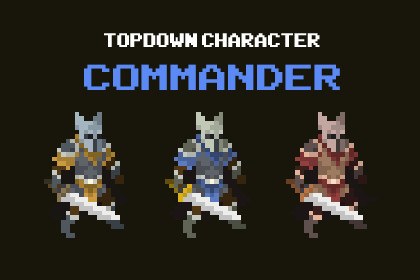 Commander - Top Down Pixel Art Character Assets