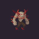Burning Demon Pixel Art Monster Asset