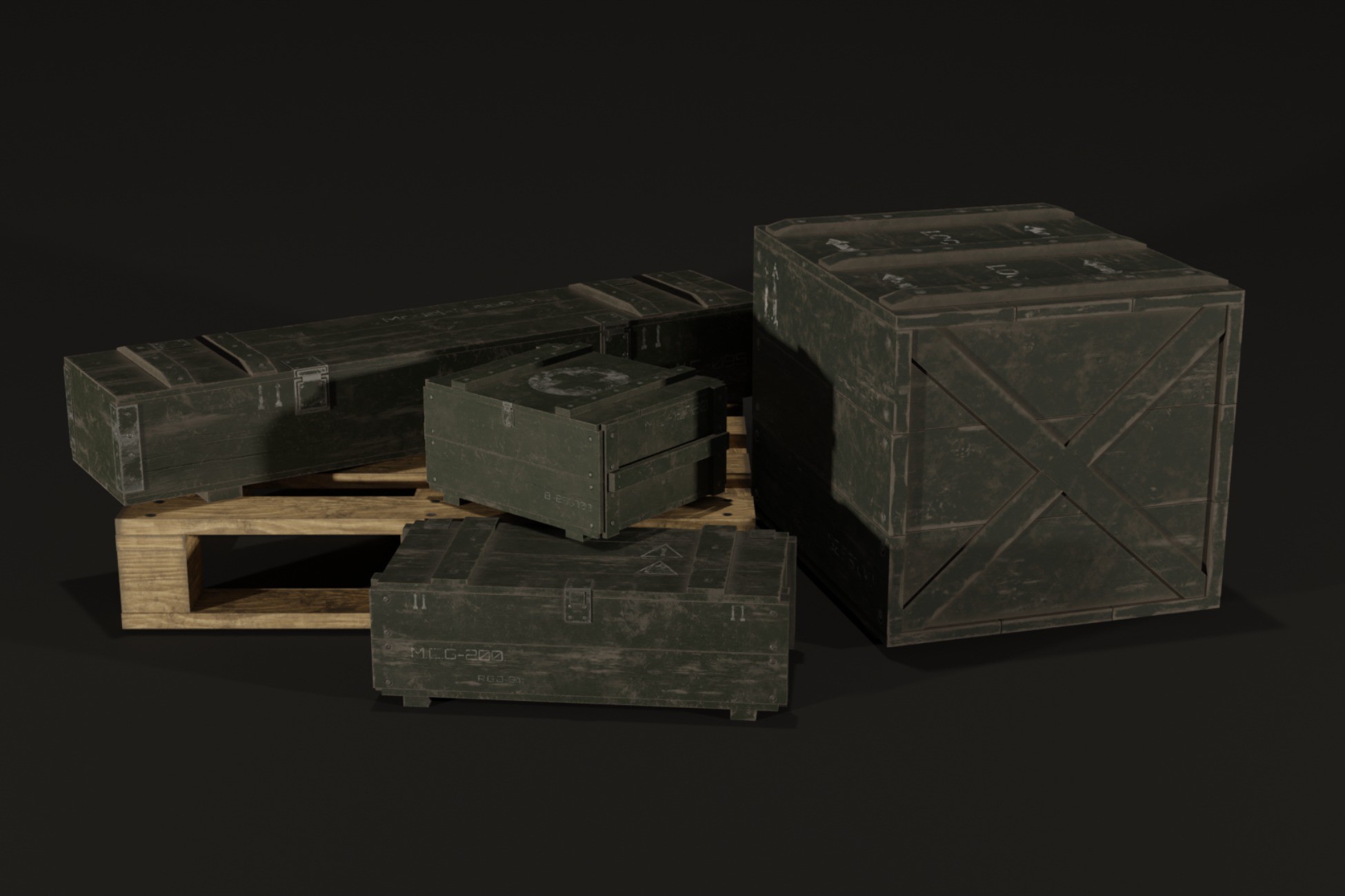 3D Military Boxes/Cases | 3D Interior | Unity Asset Store