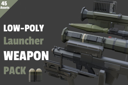 Low Poly Launcher Weapon Pack