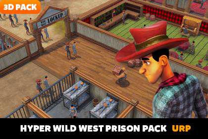 Hyper Wild West Prison Pack-Stylized Idle Environment (URP Ready)