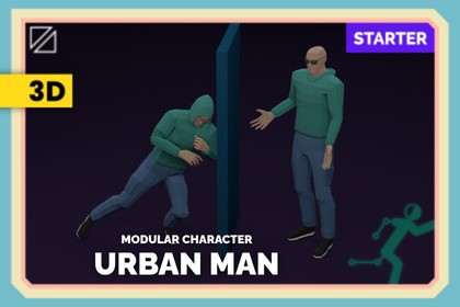 Urban Man - PolyMate - Low Poly Modular Character