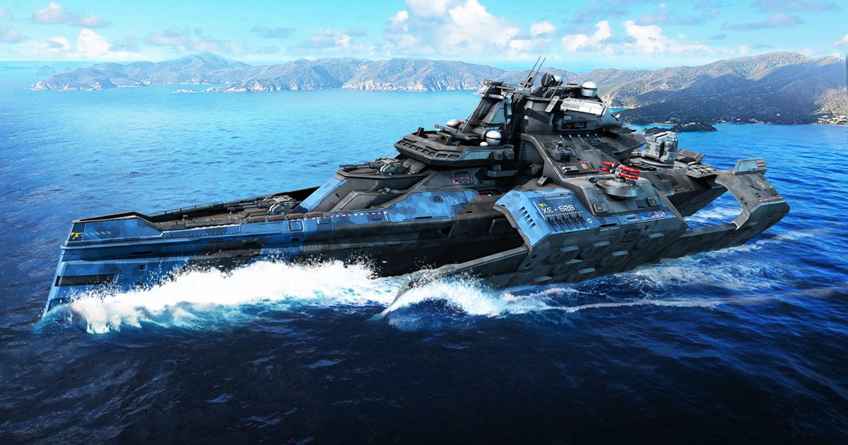 WARSHIPS - Cruiser Class II | 3D Sea | Unity Asset Store