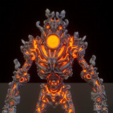 Stylized Magma Rock Monster Pack 1 – Reaper Variant (Animated, LOD, Skins)