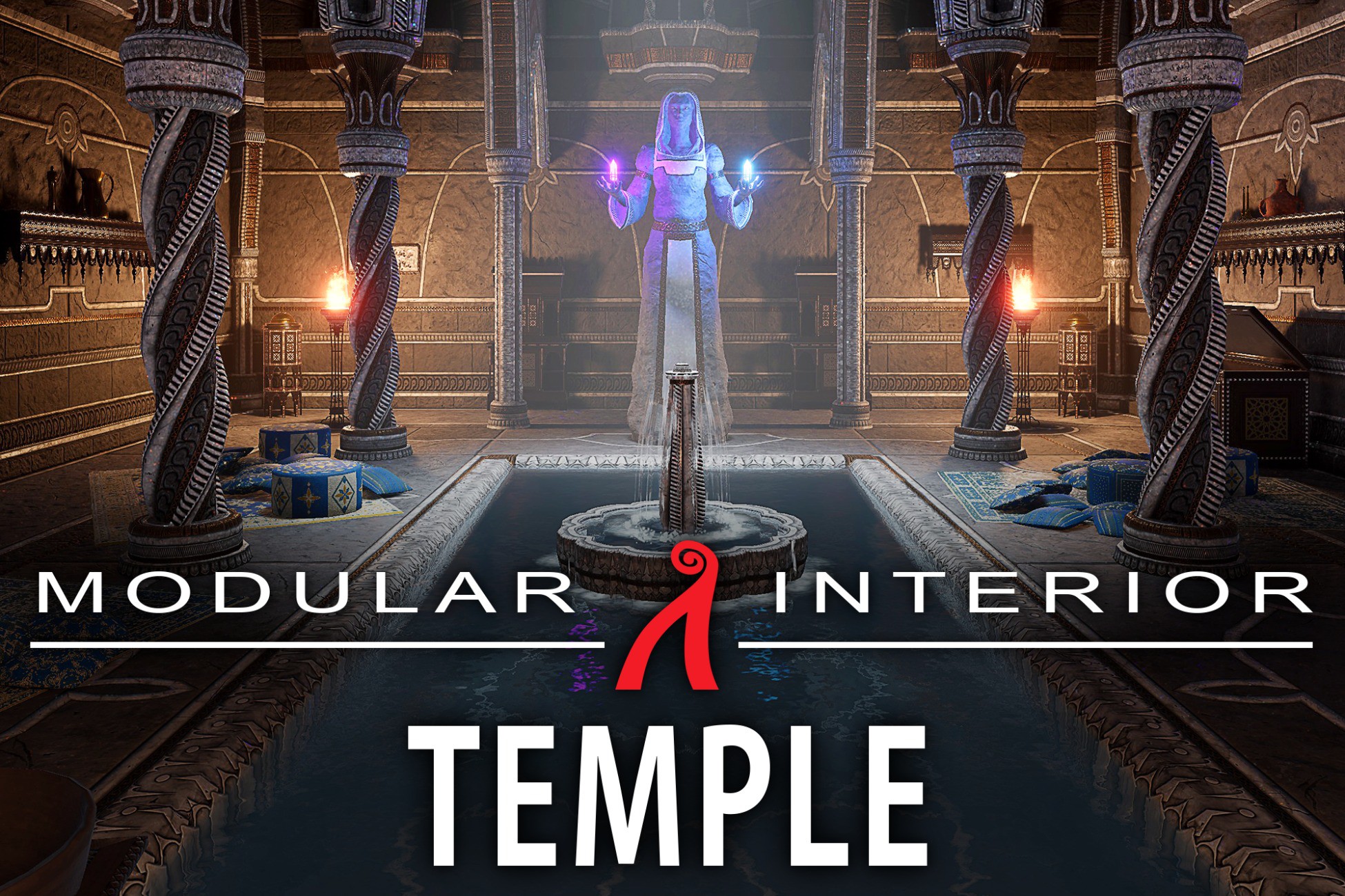 Modular Temple Interior by Drakkar Dev