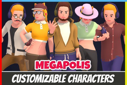 Customizable 3D City Characters Vol 4