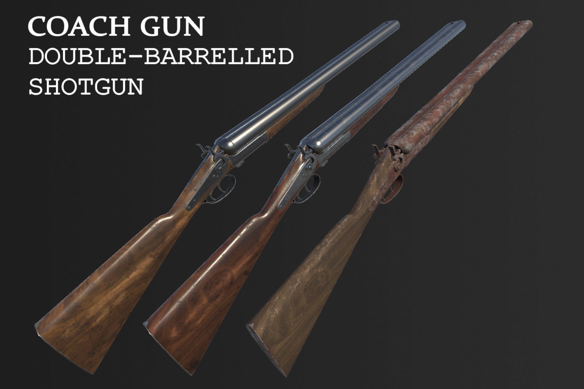 Coach Gun 3D Guns Unity Asset Store