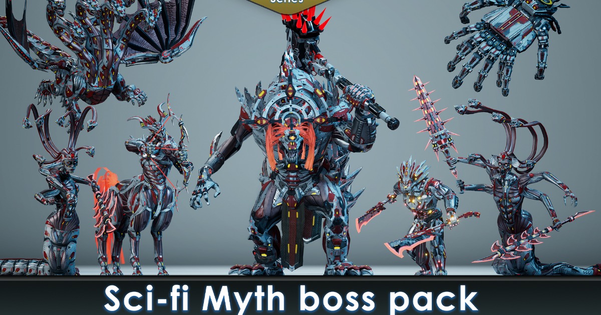 Unity Wolf Boss Sci-Fi Myth Boss pack | 3D キャラクター | Unity Asset Store