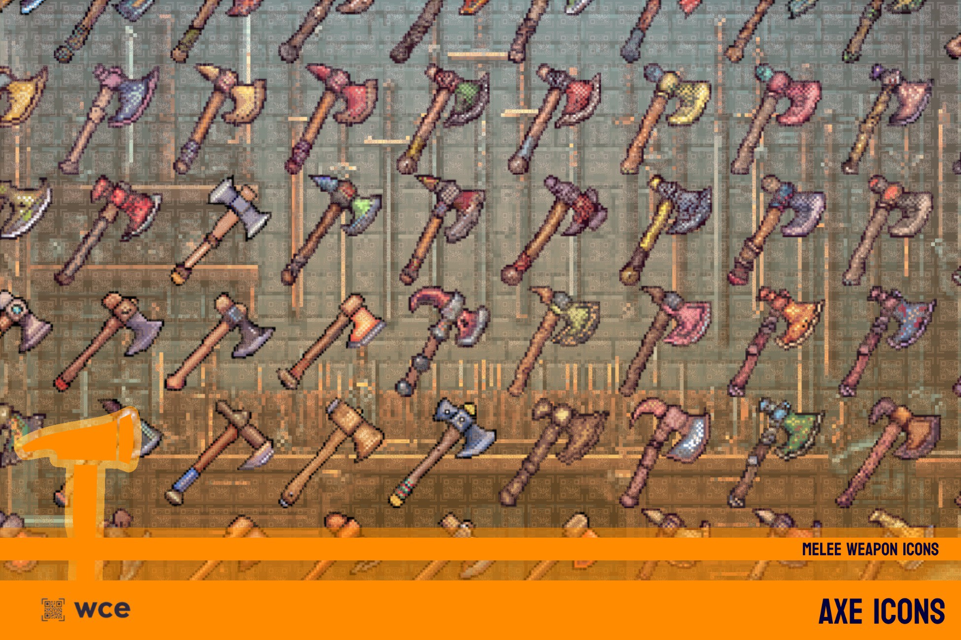 Axe Icons - 2D Pixel Melee Combat Weapons and RPG Weapon Bundle | 2D ...