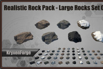 Realistic Rock Pack - Large Rocks Set C